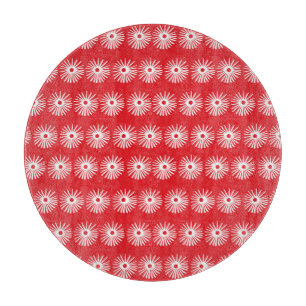 Tabla De Cortar Textura floral abstracta blanca negra.