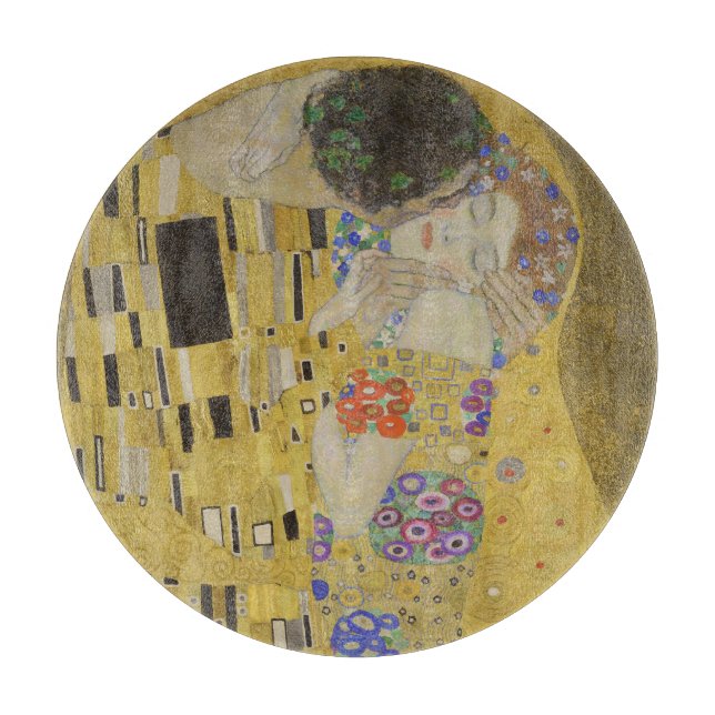 Tabla De Cortar The Kiss, Art Nouveau Oil Painting, Gustav Klimt (Anverso)