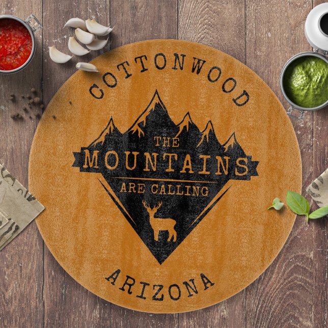 Tabla De Cortar The Mountains are Calling Orange Cutting Board (Subido por el creador)