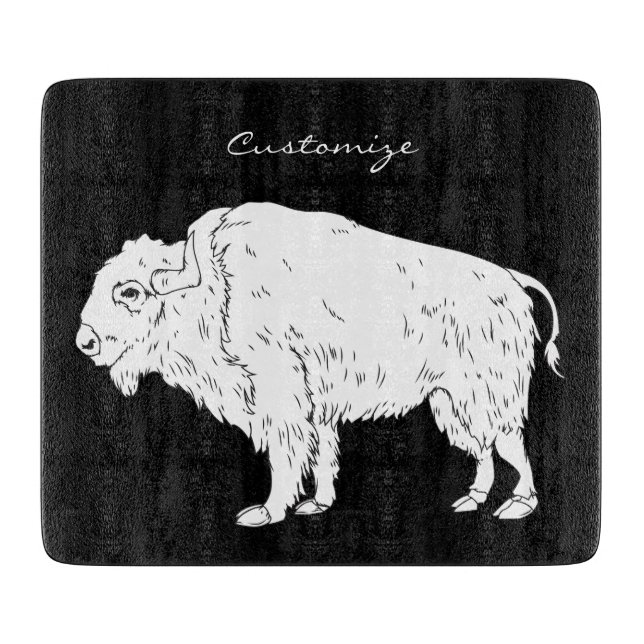 Tabla De Cortar Thunder_Cove de búfalo blanco (Anverso)