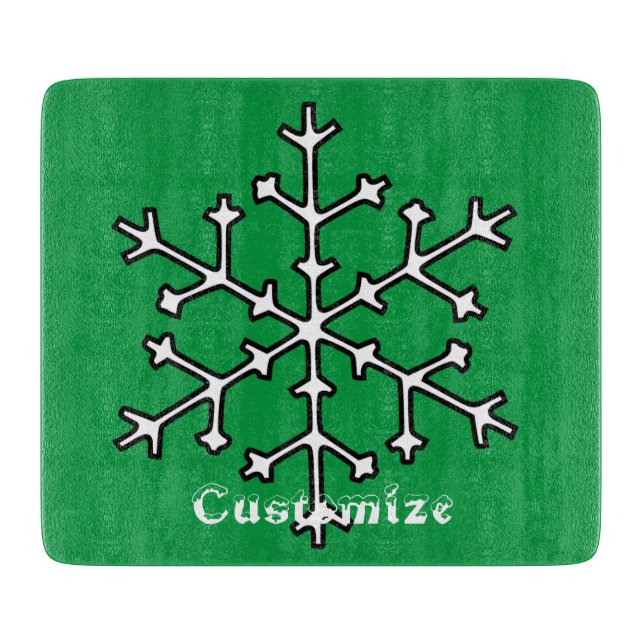 Tabla De Cortar Thunder_Cove de copo de nieve (Anverso)