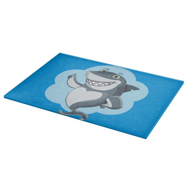 Tabla De Cortar Tiburón feliz (Borde)