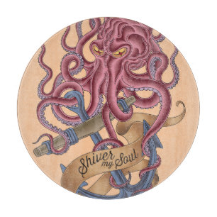 Tabla De Cortar Tiembla mi pulpo Tatto del alma el