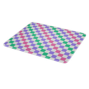 Tabla De Cortar Tienda de dulces patrón de tablero de ajedrez diag