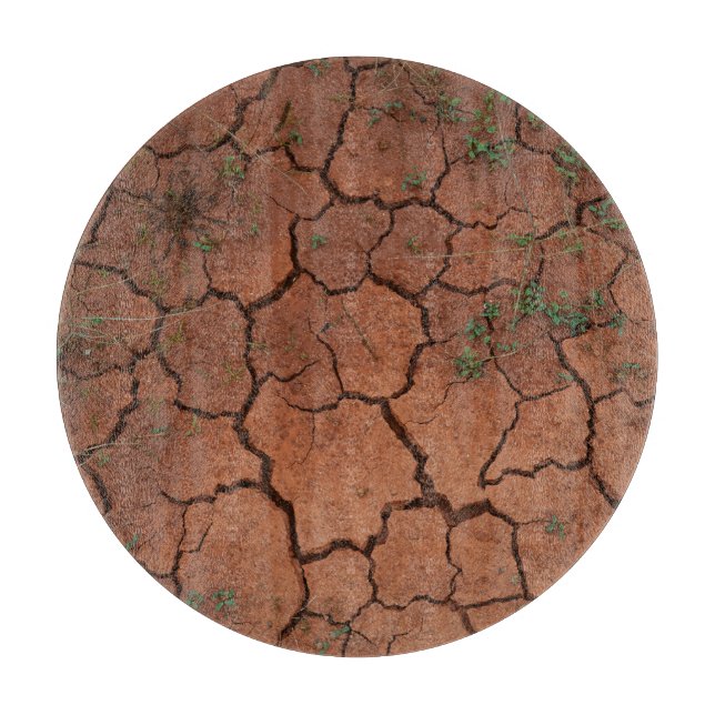 Tabla De Cortar tierra seca y agrietada (Anverso)