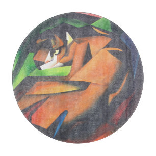 Tabla De Cortar Tigre En Estilo De Arte Geométrico Franz Marc