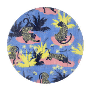 Tabla De Cortar Tigre geométrico, leopardo: patrón infantil.