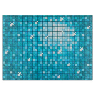 Tabla De Cortar Tiles de disco azul