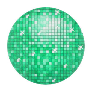 Tabla De Cortar Tiles Tiles Jade tablero de corte redondo
