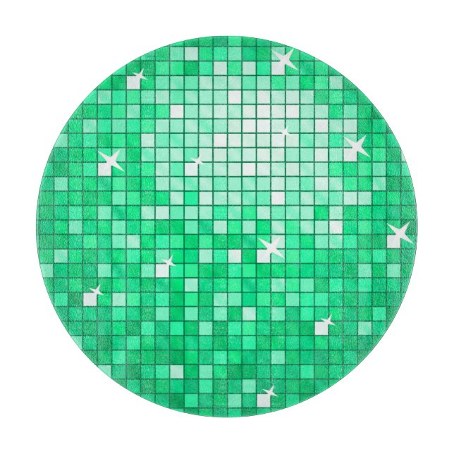 Tabla De Cortar Tiles Tiles Jade tablero de corte redondo (Anverso)