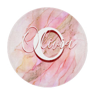 Tabla De Cortar Tinta blanda de alcohol con líquido rosa