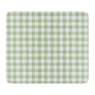 Tabla De Cortar Tiny Sage and White Gingham