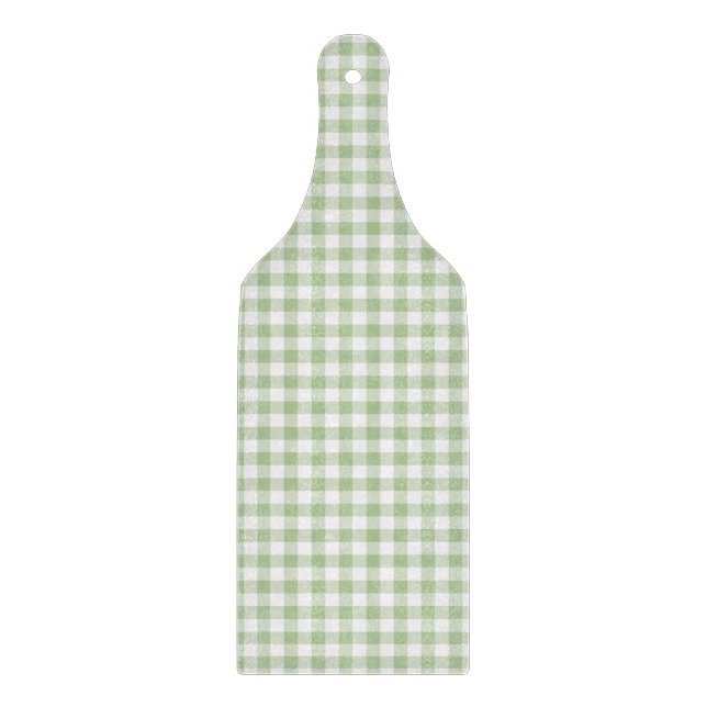 Tabla De Cortar Tiny Sage and White Gingham (Anverso)