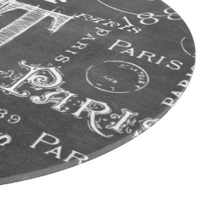 Tabla De Cortar Tipografía Caligrafía París Francia Torre Eiffel