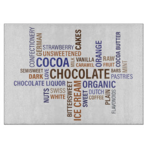 Tabla De Cortar Tipografía de chocolate