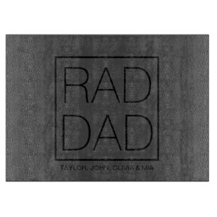Tabla De Cortar Tipografía de Rad Dad personalizados niños nombres