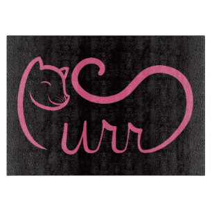 Tabla De Cortar Tipografía Purr ROSA