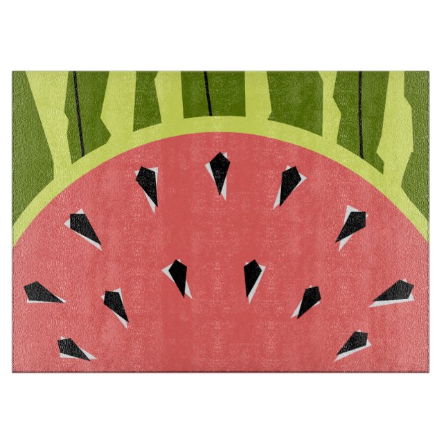 Tabla De Cortar Tiras de sandía rosadas (Anverso)