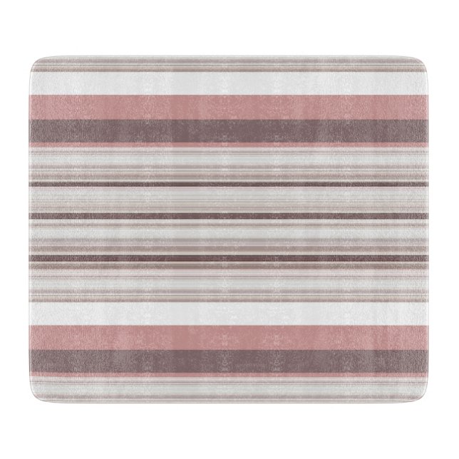 Tabla De Cortar Tiras marrones blancas lindas (Anverso)