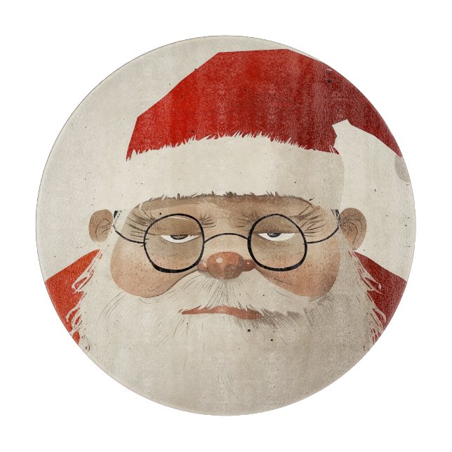 Tabla De Cortar Tired Santa (Anverso)