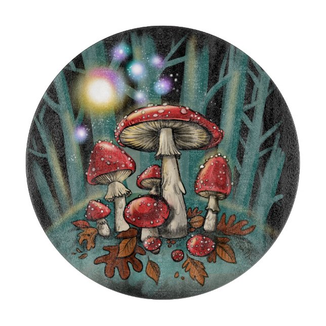 Tabla De Cortar Toadstools encantados (Anverso)