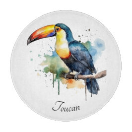 Tabla De Cortar tocan colorido sentado en una rama