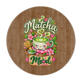 Tabla De Cortar Tono de Matcha – Taza de Té Matcha Kawaii