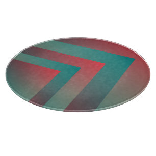 Tabla De Cortar tonos de azul verde coral