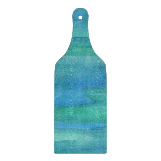 Tabla De Cortar Tonos terrestres azules y verdes (Anverso)
