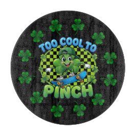 Tabla De Cortar Too Cool to Pinch Skateboard Shamrock St. Patricks