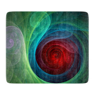 Tabla De Cortar Tormenta Roja Floral Moderno Arte Abstracto Patrón