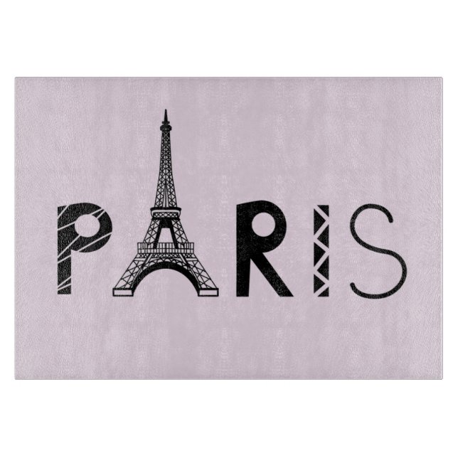 Tabla De Cortar Torre Eiffel de París, Francia el | (Anverso)