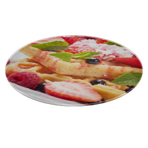 Tabla De Cortar Torta de la galleta con la baya fresca