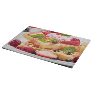 Tabla De Cortar Torta de la galleta con la baya fresca