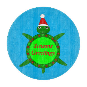 Tabla De Cortar Tortuga de Navidades cortos con Personalizado de c