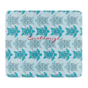 Tabla De Cortar Tortugas azules nadando Thunder_Cove