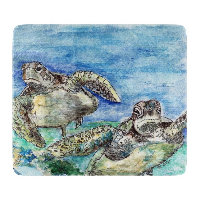 Tabla De Cortar Tortugas marinas (Anverso)