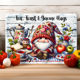 Tabla De Cortar Tosta de té Gnome Hugs Vintage Cun Gnome
