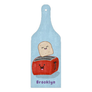 Tabla De Cortar Tostada de kawaii y personalizado de tostadora roj