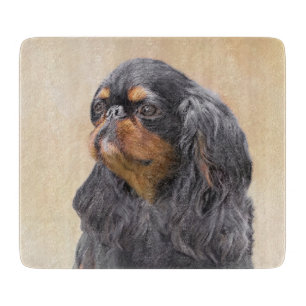 Tabla De Cortar Toy English Spaniel Pintura Original Arte Animal