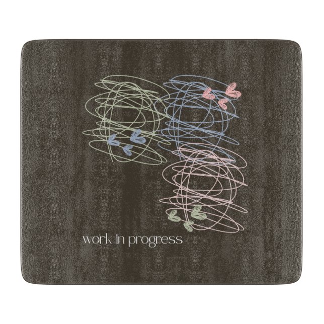 Tabla De Cortar Trabajo en progreso - Crítica y corazón (Anverso)