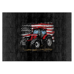Tabla De Cortar Tractor Americano Antiguo Granja Agricultura Bande