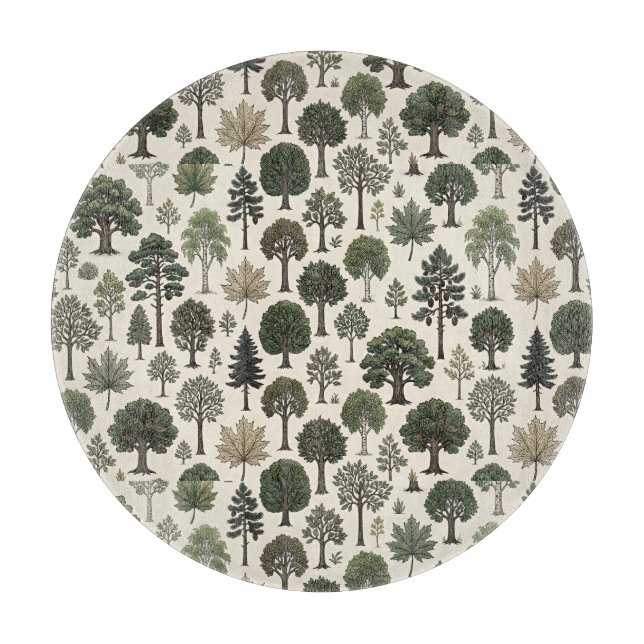 Tabla De Cortar Trees Pattern (Anverso)