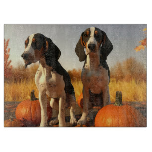 Tabla De Cortar Trek Walker Coonhound Puppy Autumn Calabaza