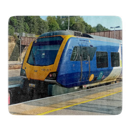 Tabla De Cortar Tren azul y amarillo