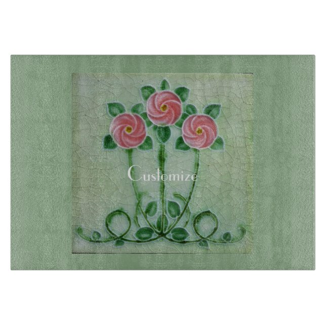 Tabla De Cortar Tres rosas rosadas Thunder_Cove (Anverso)