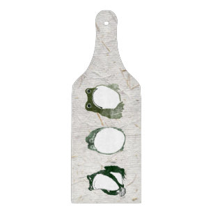 Tabla De Cortar Trio de gruñones de ranas japonesas toads del sigl