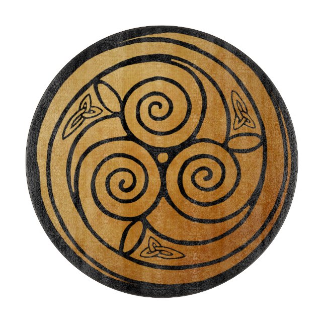 Tabla De Cortar Triple Knot Celtic Swirl Mandala (Anverso)