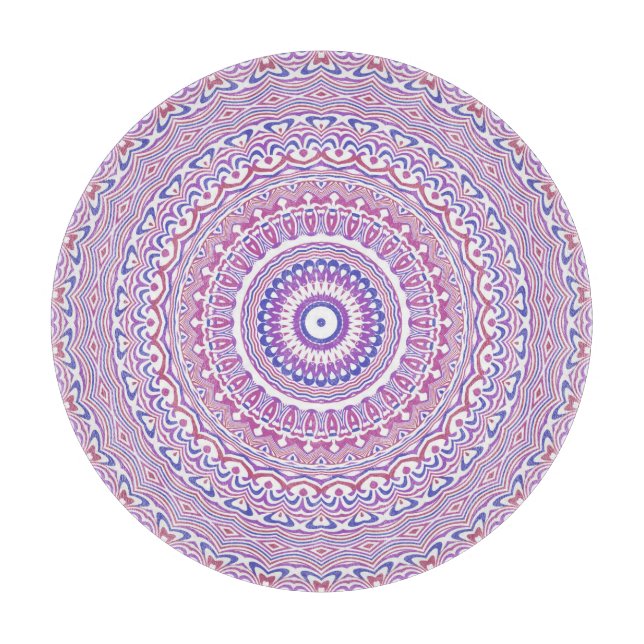 Tabla De Cortar Trippy Hippie Boho Groovy Bohemian Kaleidoscope (Anverso)