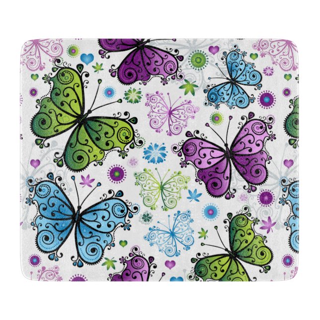 Tabla De Cortar Trippy Hippy Retro Paisley (Anverso)